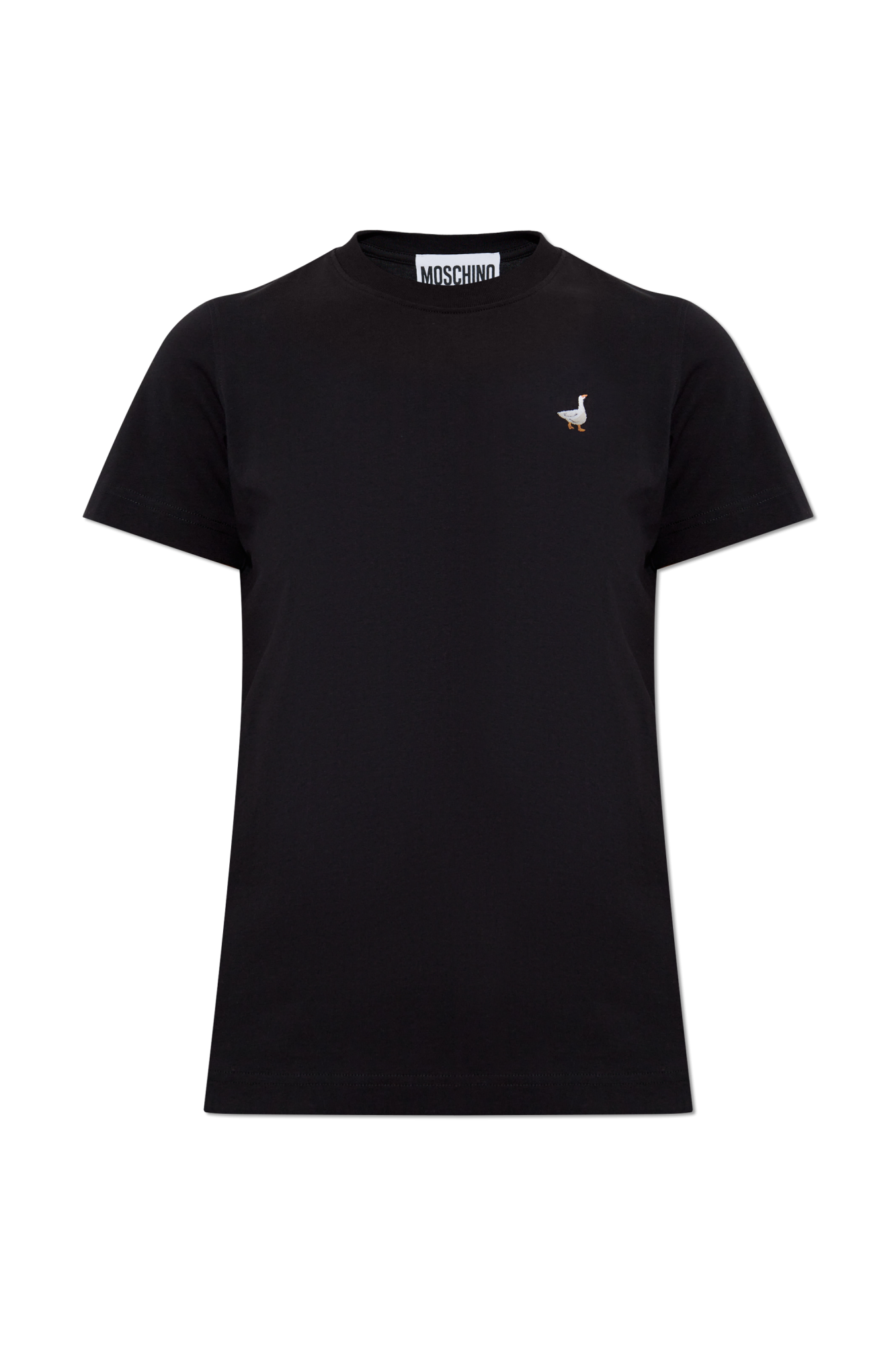 Black Cotton T-shirt with round neck Moschino - Vitkac GB